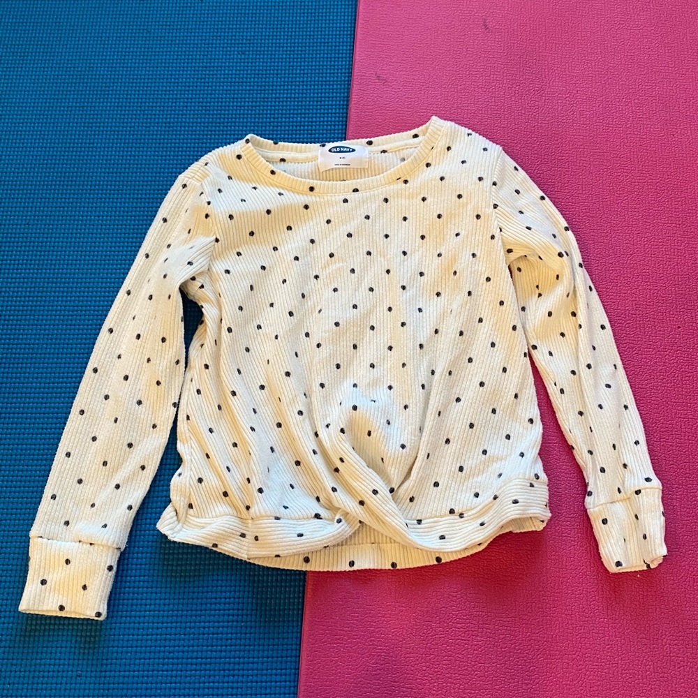 Polka Dot Kids Shirt - Cream and Black